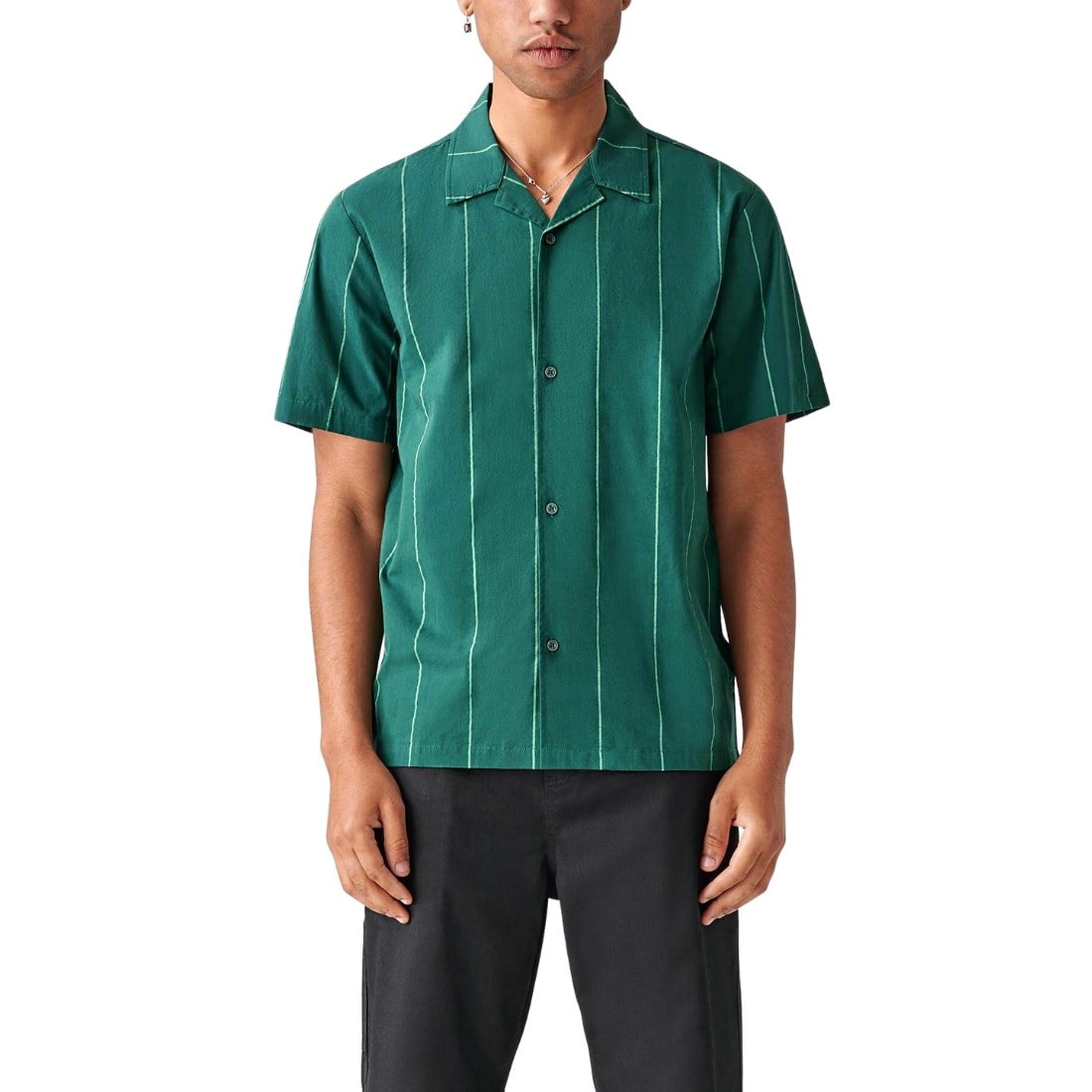 Globe Off Course Short Sleeve Shirt - Nightgreen - Mens Casual Shirt by Globe