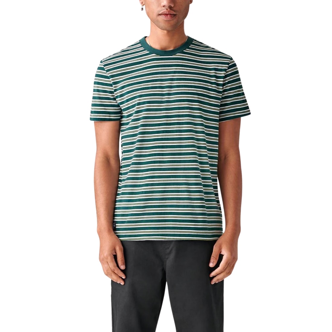 Globe Stray Striped T-Shirt - Nightgreen - Mens Surf Brand T-Shirt by Globe