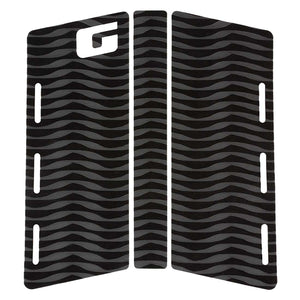 Gorilla Surf Warp Mid Heritage Front Foot Traction Pad - Charcoal - Full Traction/Front Foot Surfboard Pad by Gorilla Surf