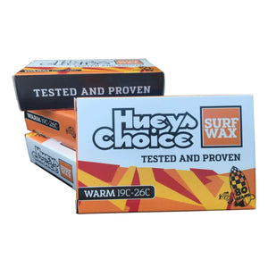 Hueys Choice Warm Surfboard Wax (19C-26C) - Orange - Surfboard Wax by Hueys Choice 80g