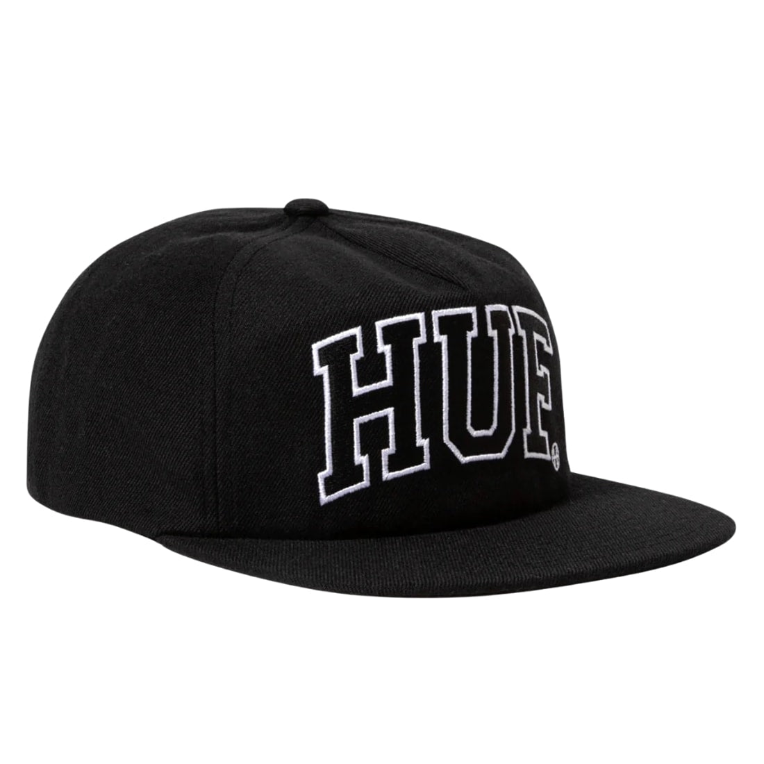 Huf Arch Logo Snapback Cap - Black - Snapback Cap by Huf One Size