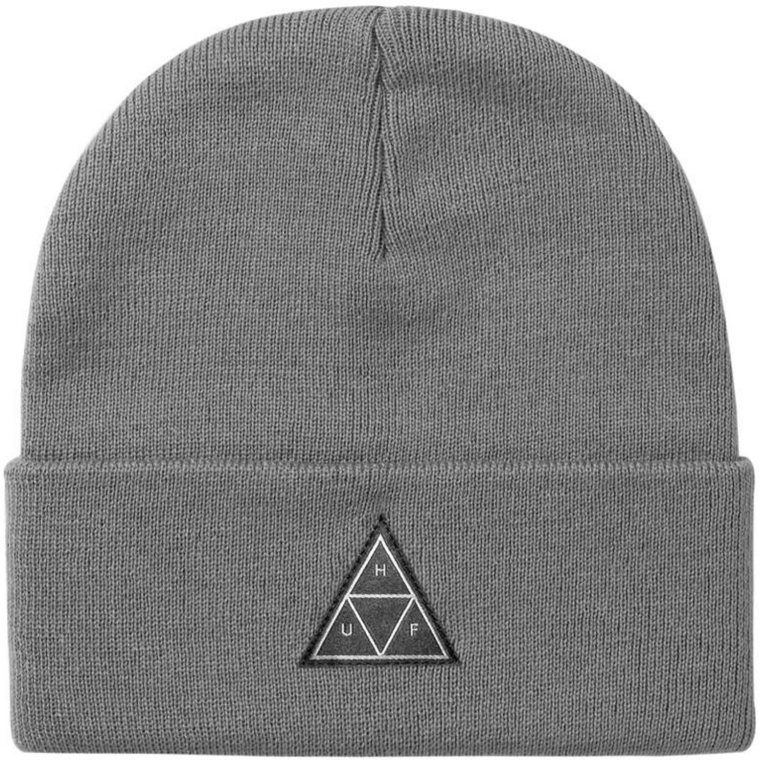 Huf Essentials TT Cuff Beanie - Grey Heather - Fold Beanie by Huf