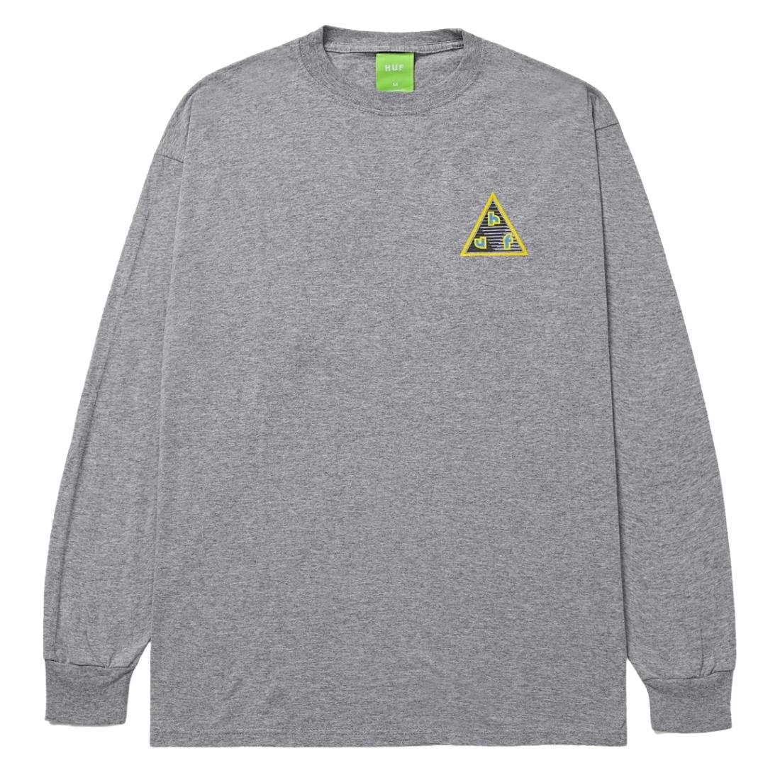 Huf High Adventure Long Sleeve T-Shirt - Athletic Grey - Mens Graphic T-Shirt by Huf