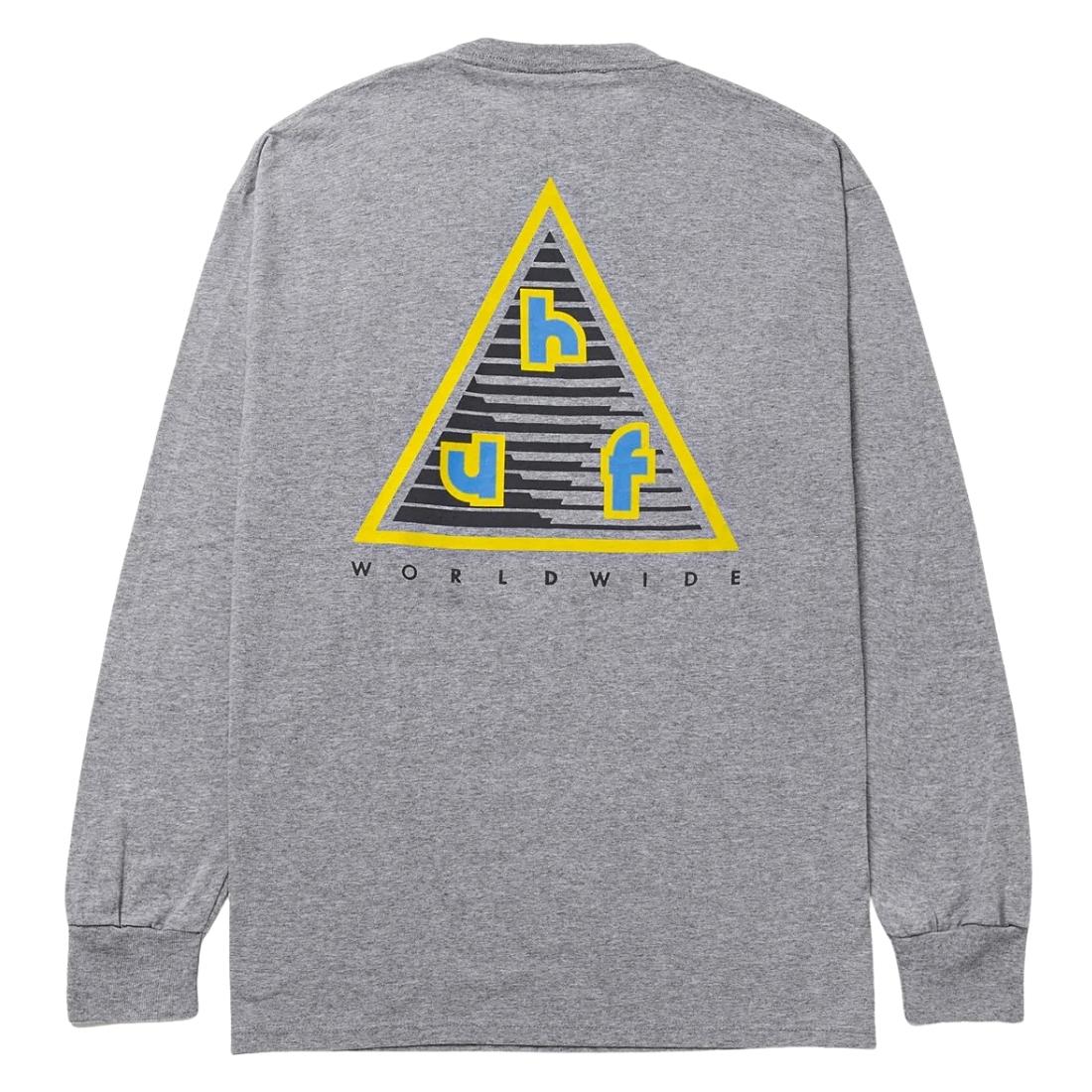 Huf High Adventure Long Sleeve T-Shirt - Athletic Grey - Mens Graphic T-Shirt by Huf