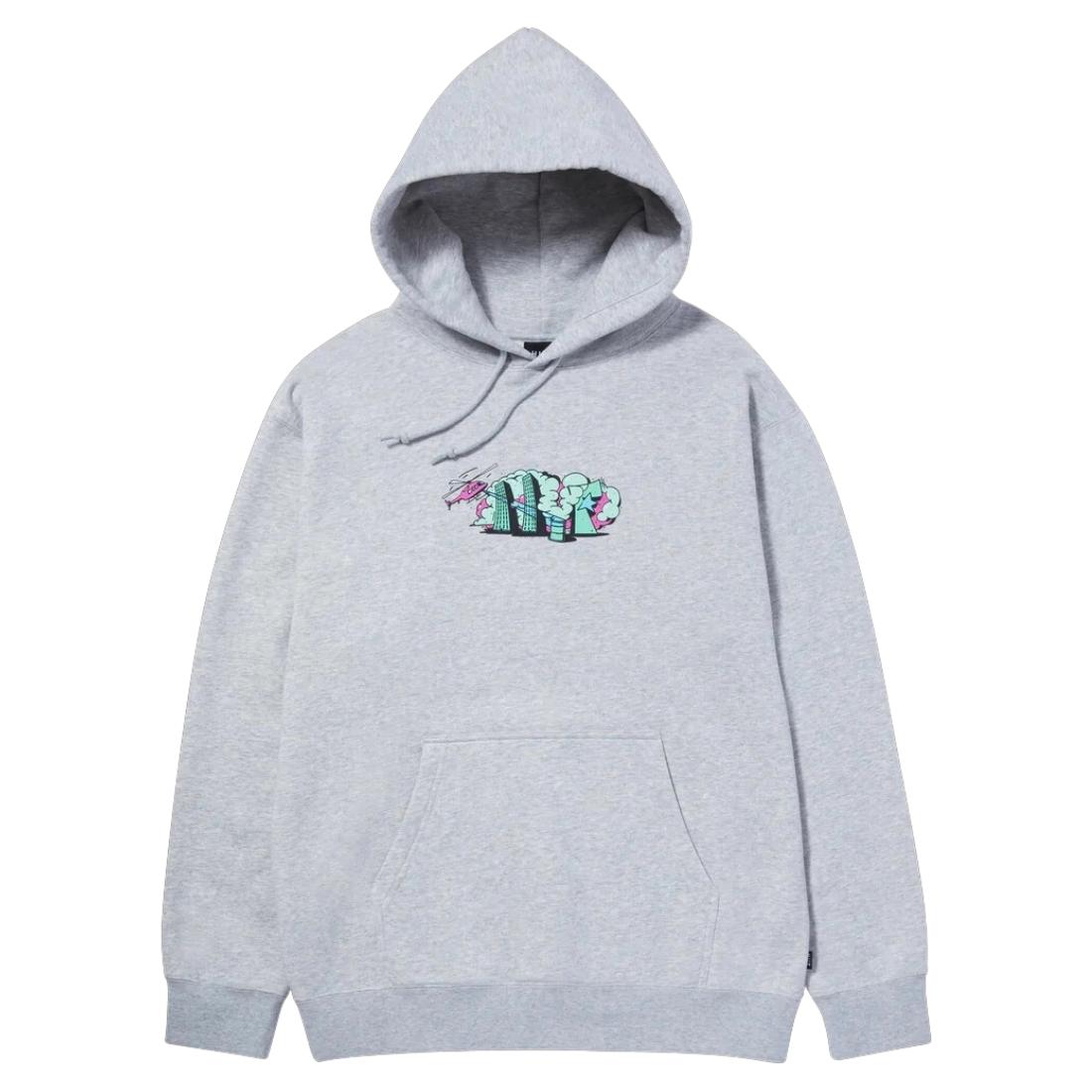 Huf Street Level Pullover Hoodie - Heather Grey - Mens Pullover Hoodie by Huf