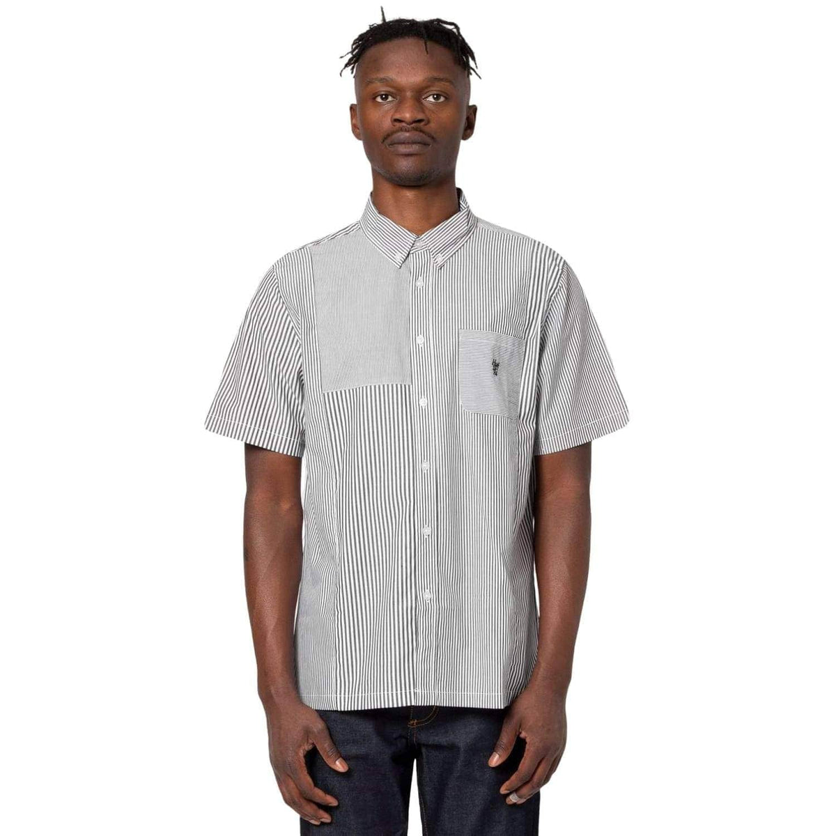 Huf Disorder Short Sleeve Shirt Black - Mens Casual Shirt by Huf