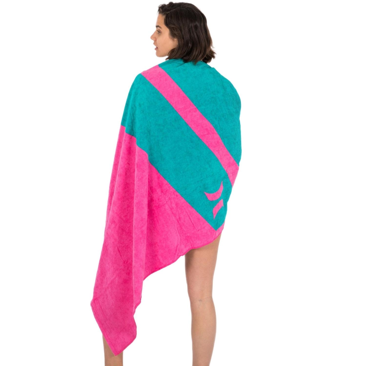 Hurley Icon Slash Neon Pink Beach Towel - Hyper Pink - Beach Towel by Hurley One Size