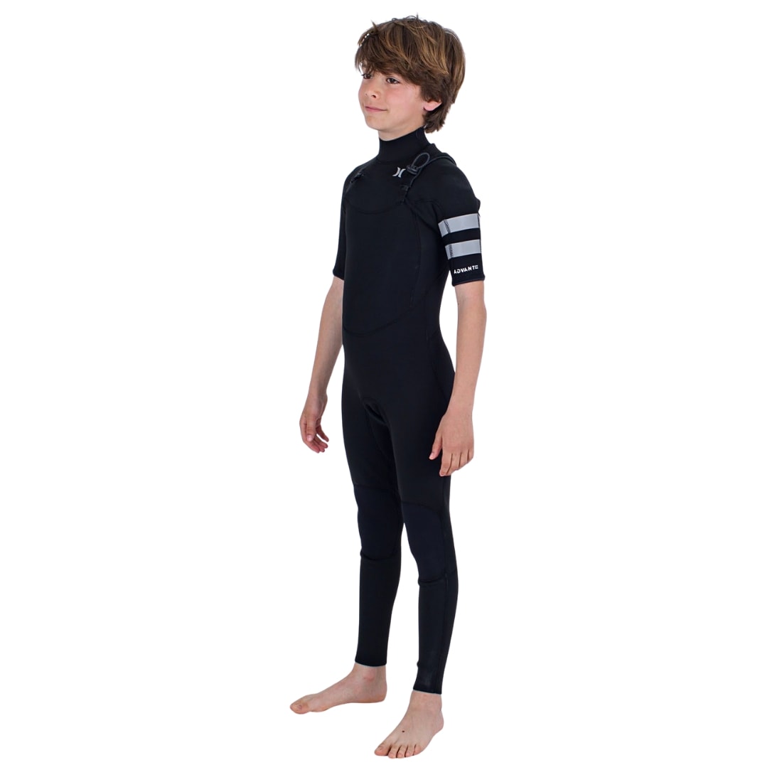Hurley Kids Advantage 2/2mm Chest Zip Short Sleeve Wetsuit - Black