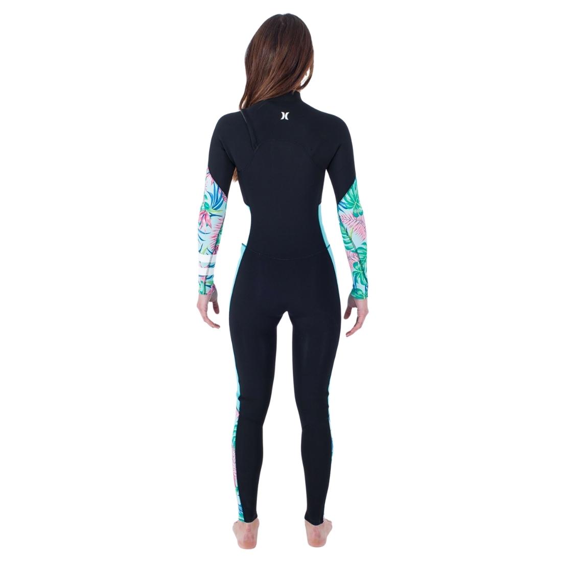 Hurley Womens Plus Printed 3/2mm Chest Zip Full Wetsuit - Java Tropical - Womens Full Length Wetsuit by Hurley