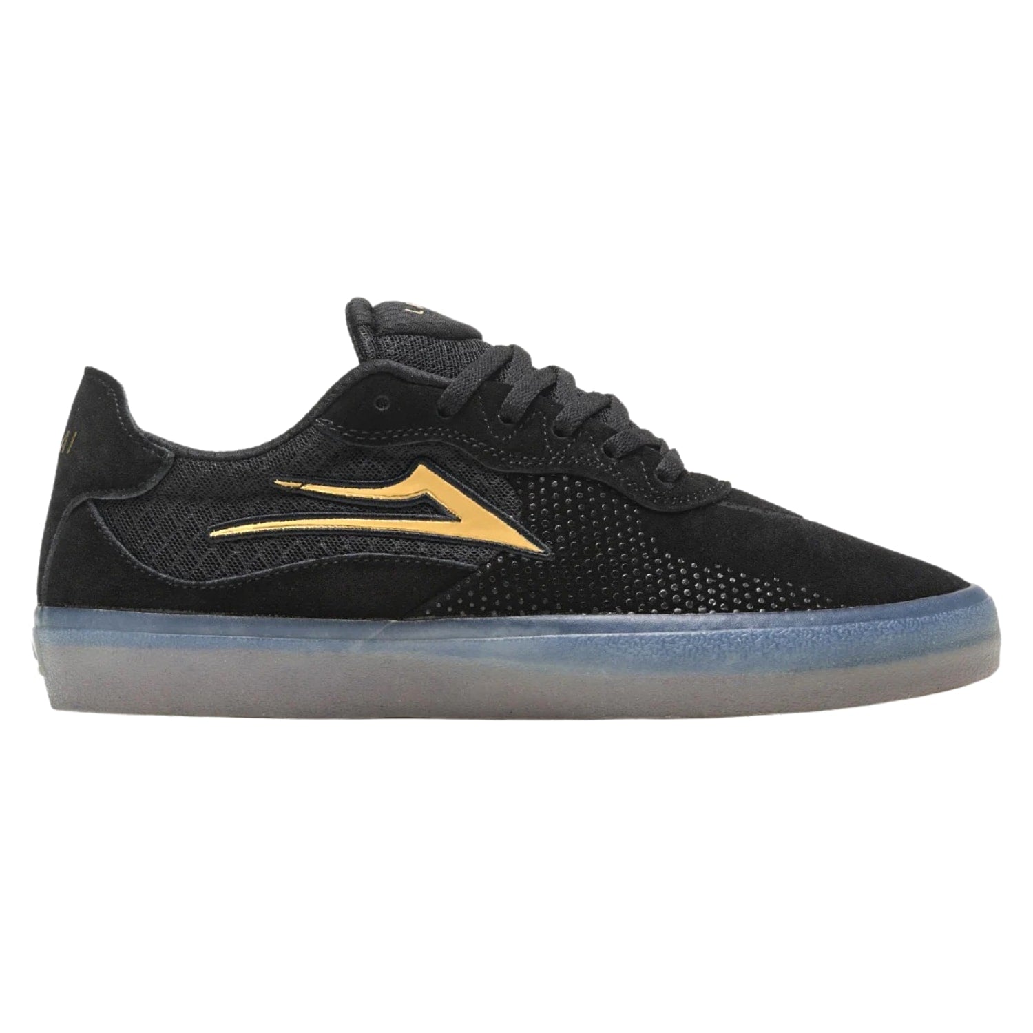 Lakai Essex Skate Shoes - Black/Gold Suede - Mens Skate Shoes by Lakai