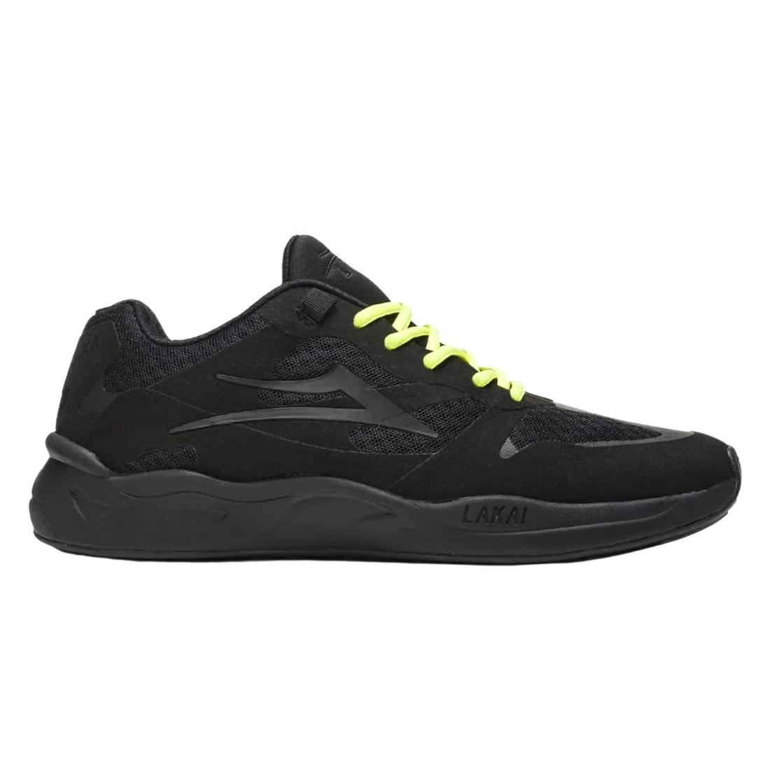 Lakai Evo 2.0 Shoes - Black Neon Green Suede - Mens Running Shoes/Trainers by Lakai