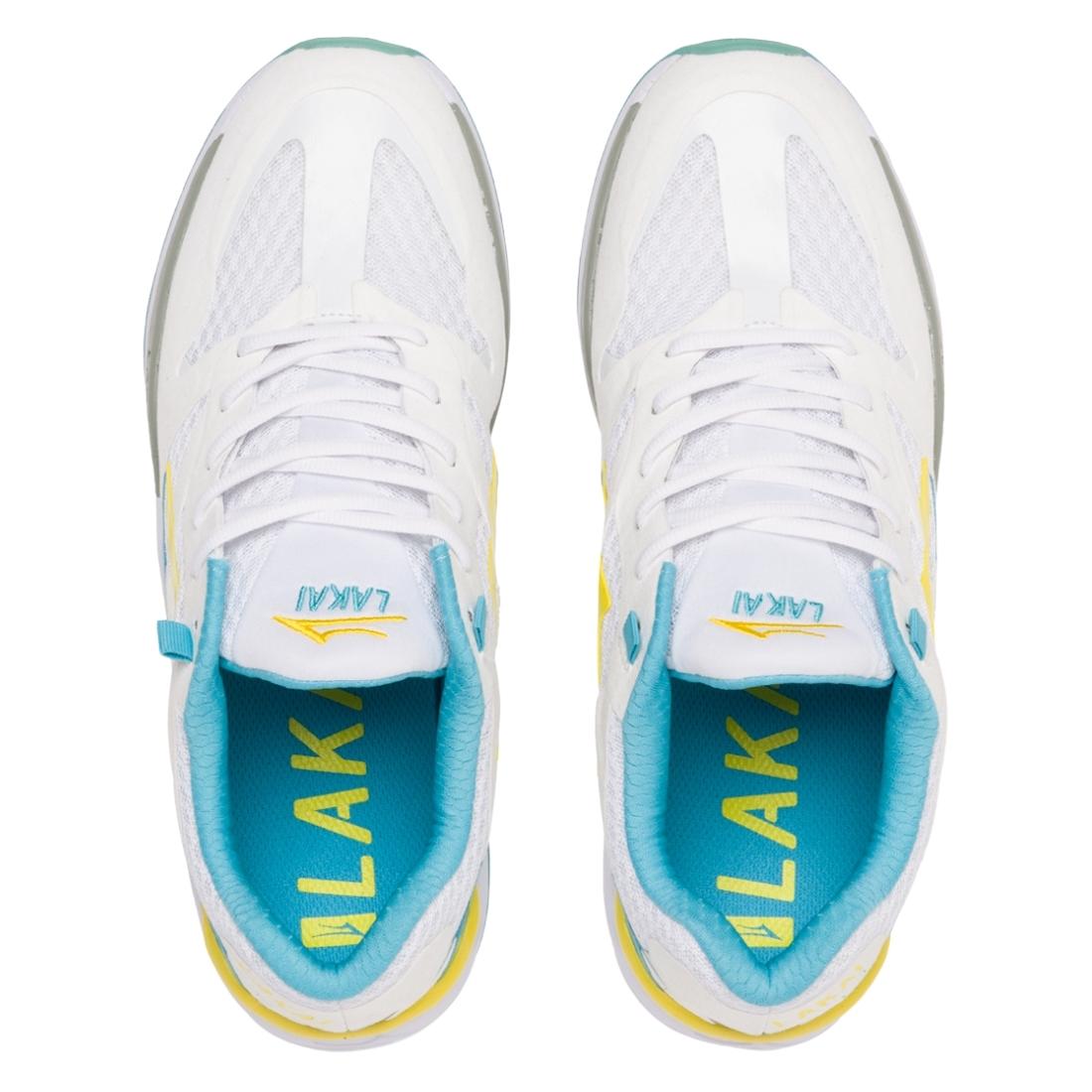 Lakai Evo 2.0 Shoes - White/Teal Suede - Mens Running Shoes/Trainers by Lakai