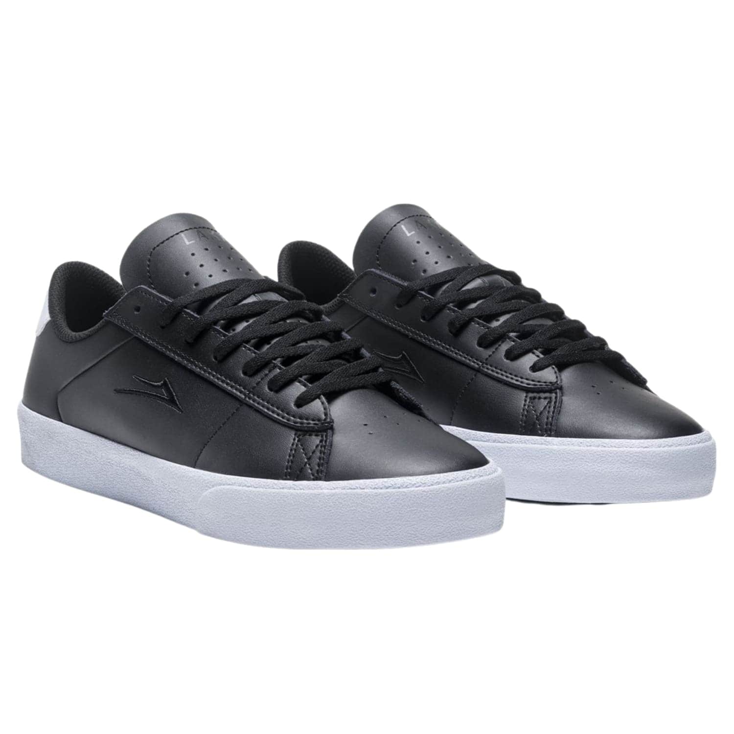 Lakai Newport Skate Shoes Black Leather - Mens Skate Shoes by Lakai