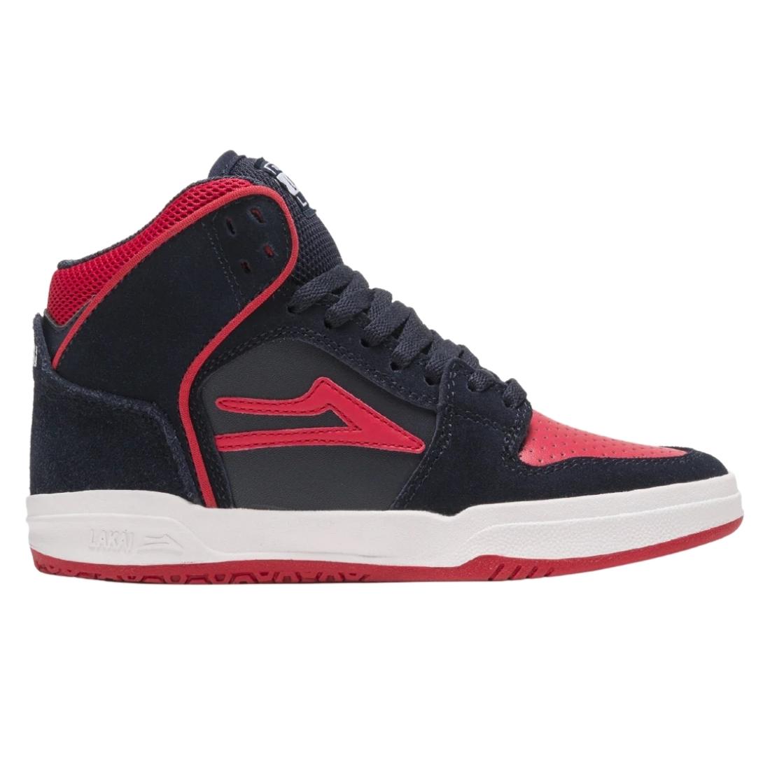 Lakai Telford Kids Skate Shoes - Navy/Red Suede - Boys High Top Trainers by Lakai