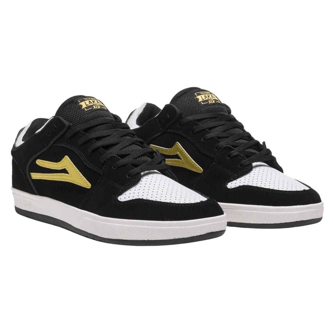 Lakai Telford Low Skate Shoes - Black/Gold Suede - Mens Skate Shoes by Lakai