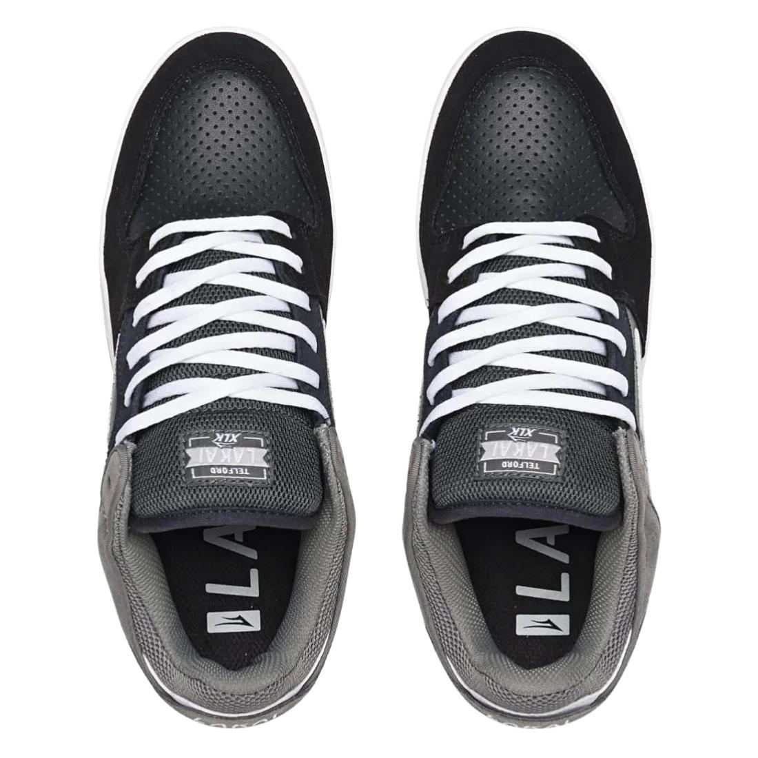 Lakai Telford Low Skate Shoes - Black Gradient Suede