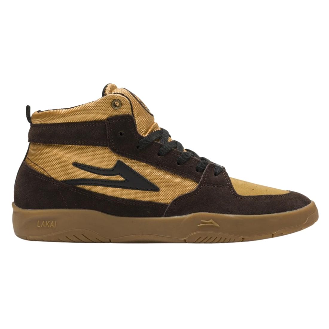 Lakai Trudger Mid Top Skate Shoes - Chocolate/Gum Suede - Mens High Top Trainers by Lakai