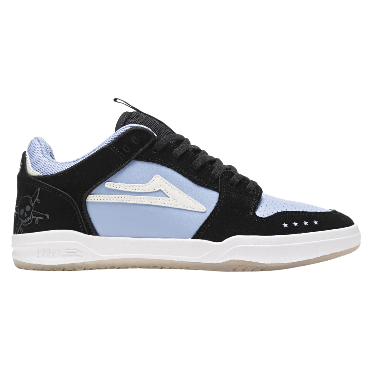 Lakai X Fourstar Telford Low Skate Shoes - Light Blue/Black Suede