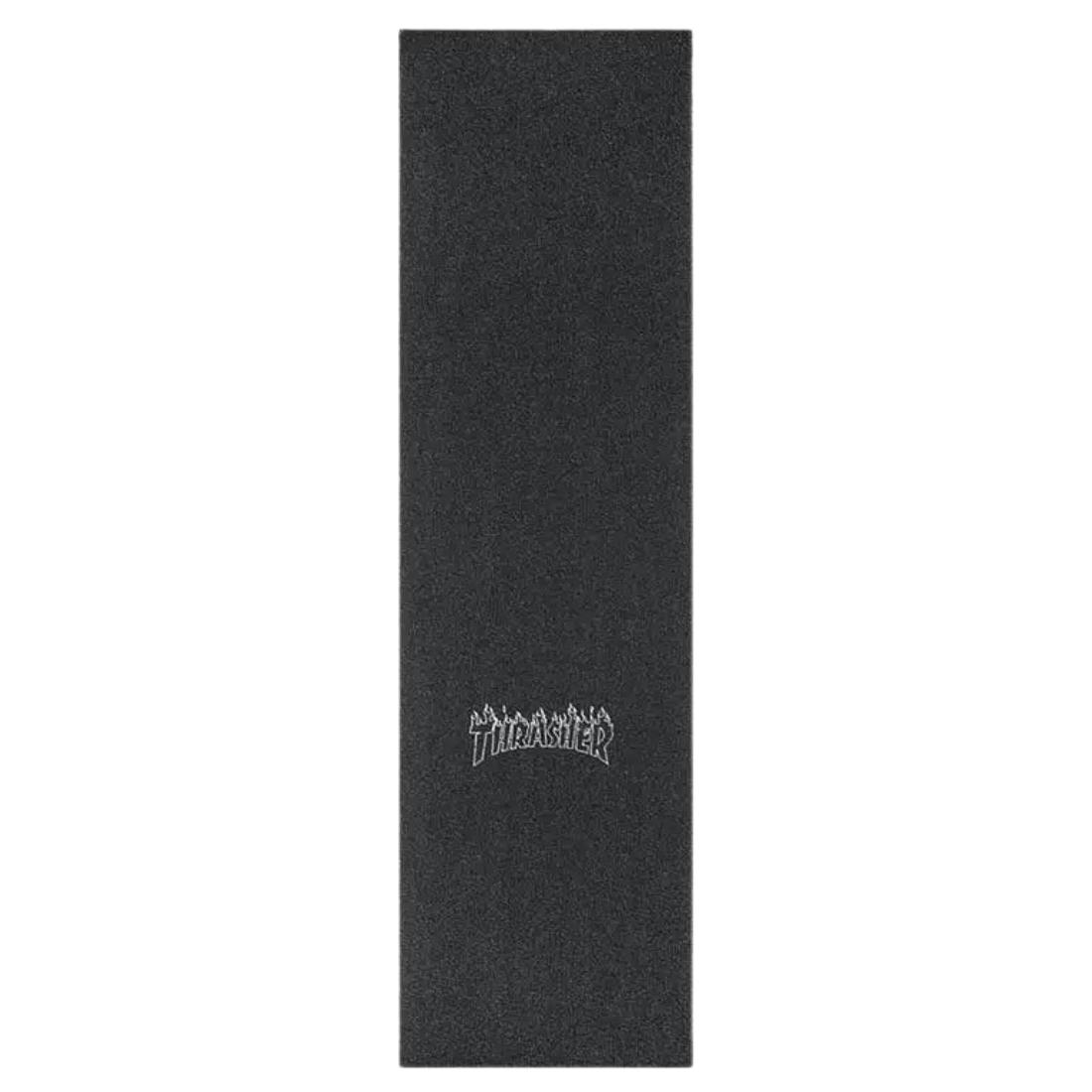 Mob Grip Thrasher Flame Logo Lazer Cut Grip Tape - Black - Skateboard Grip Tape by Mob Grip 9.0 inch