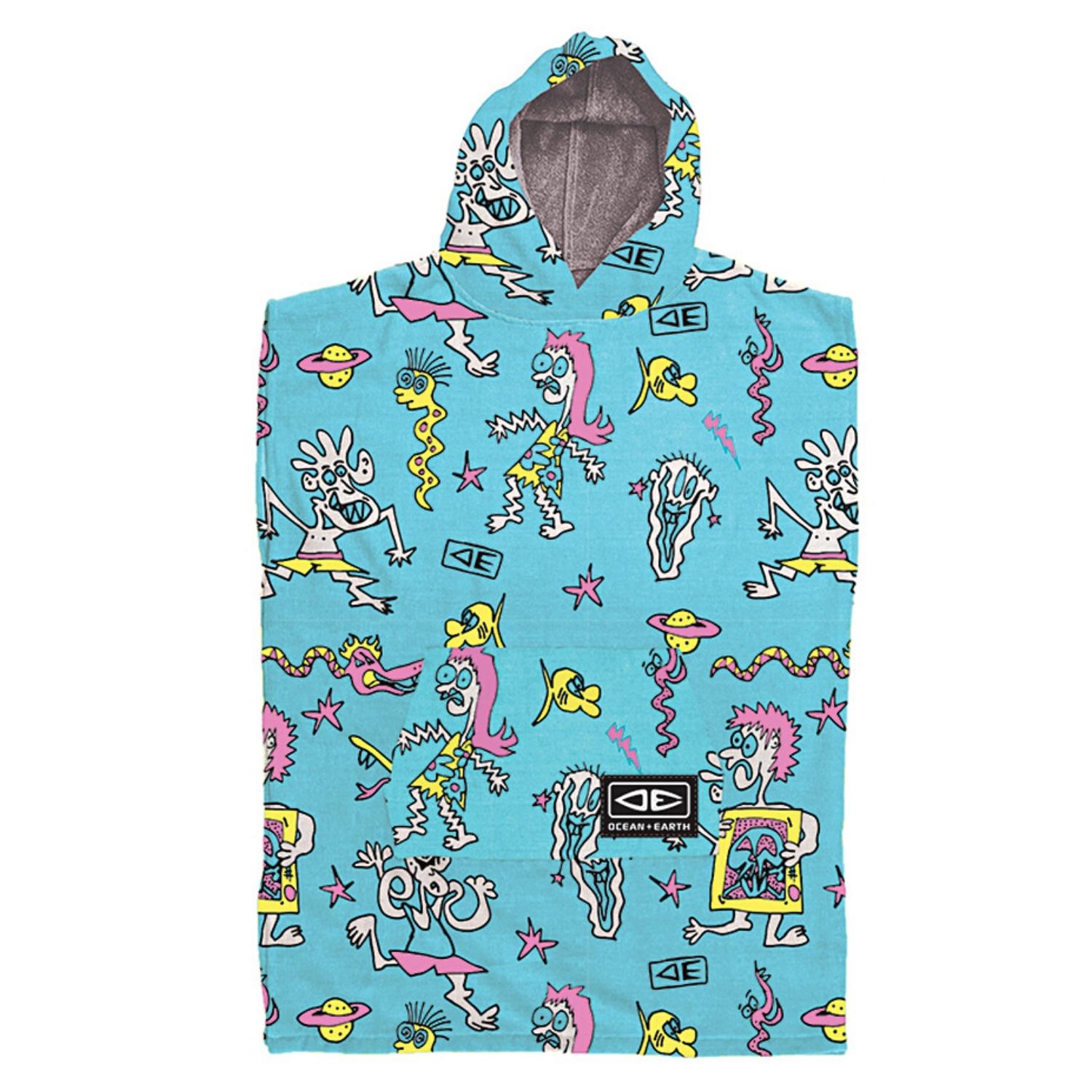 Ocean And Earth Youth Irvine Hooded Poncho - Blue