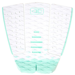 Ocean And Earth Tyler Wright Pro Surfboard Tail Pad - White/Mint - 3 Piece Tail Pad by Ocean and Earth