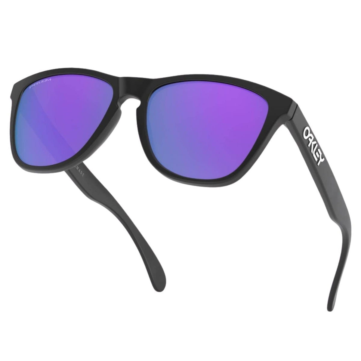 Oakley Frogskins Sunglasses Matte Black - Prizm Violet N/A - Round Sunglasses by Oakley