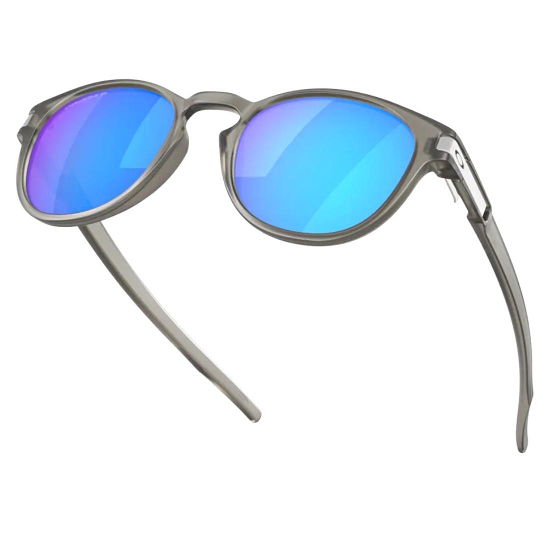 Oakley Latch Polarised Sunglasses - Matte Grey Ink/Prizm Sapphire Iridium Polar - Round Sunglasses by Oakley