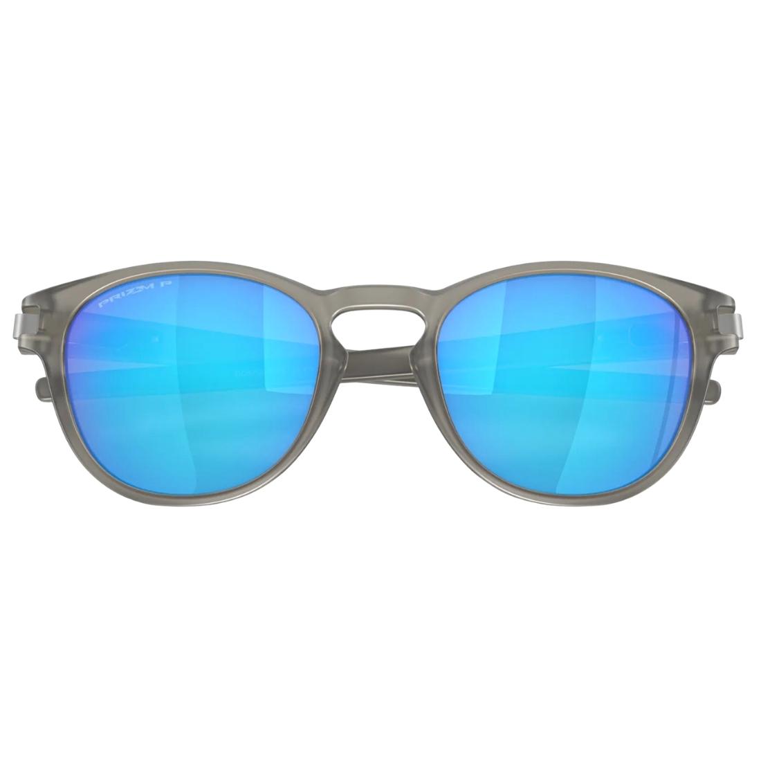 Oakley Latch Polarised Sunglasses - Matte Grey Ink/Prizm Sapphire Iridium Polar - Round Sunglasses by Oakley