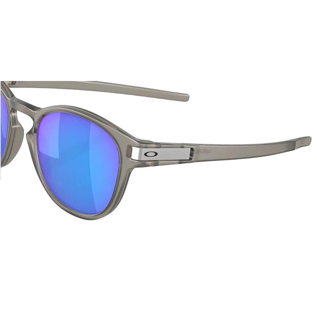 Oakley Latch Polarised Sunglasses - Matte Grey Ink/Prizm Sapphire Iridium Polar - Round Sunglasses by Oakley