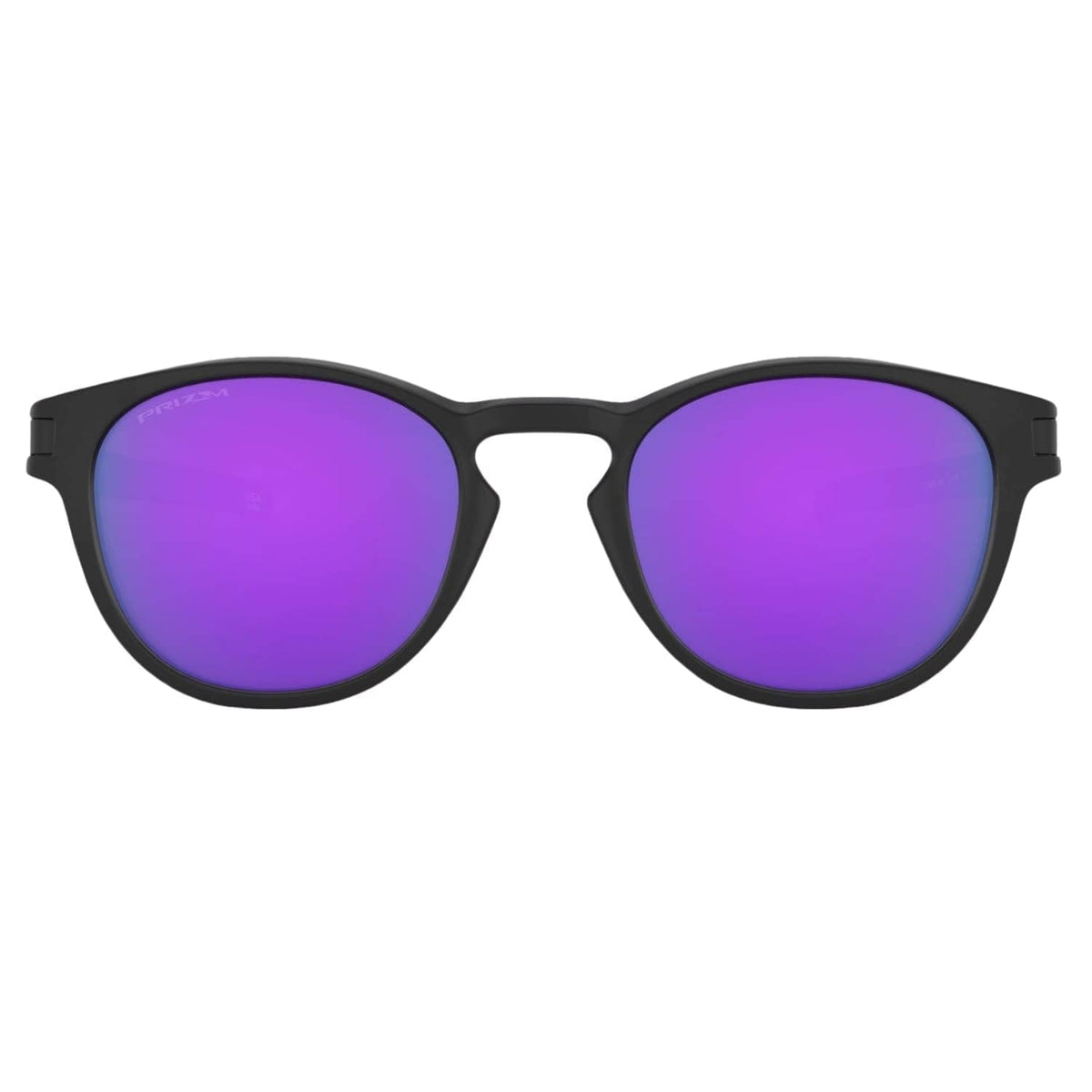 Oakley Latch Sunglasses Matte Black - Prizm Violet - Round Sunglasses by Oakley O/S (one size)