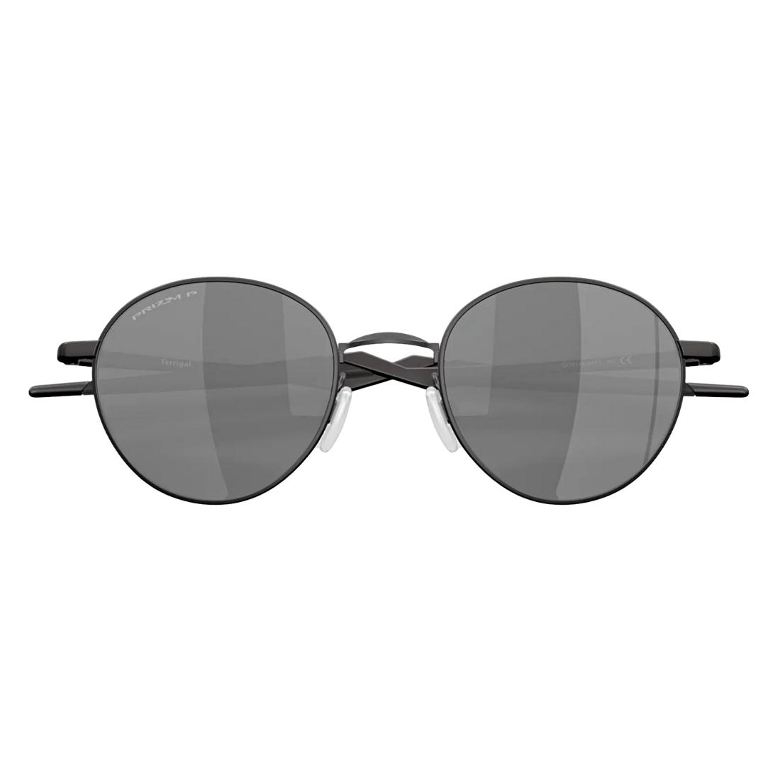 Oakley Terrigal Polarised Sunglasses - Satin Black/Prizm Black Polar - Round Sunglasses by Oakley