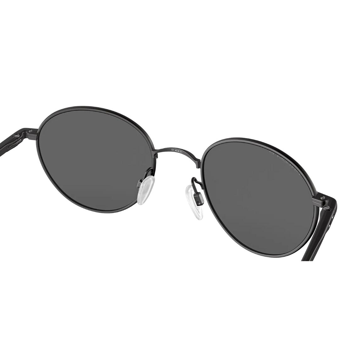 Oakley Terrigal Polarised Sunglasses - Satin Black/Prizm Black Polar - Round Sunglasses by Oakley