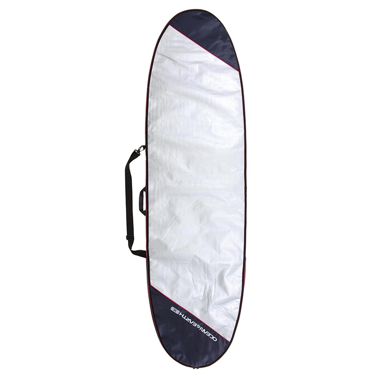 Ocean And Earth 7'6 Barry Longboard Surfboard Bag Cover - Silver/Red