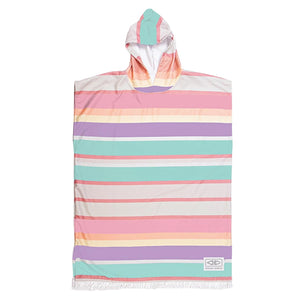 Ocean And Earth Kids Sunkissed Youth Hooded Poncho - Multistripe - Changing Robe Poncho Towel by Ocean and Earth One Size