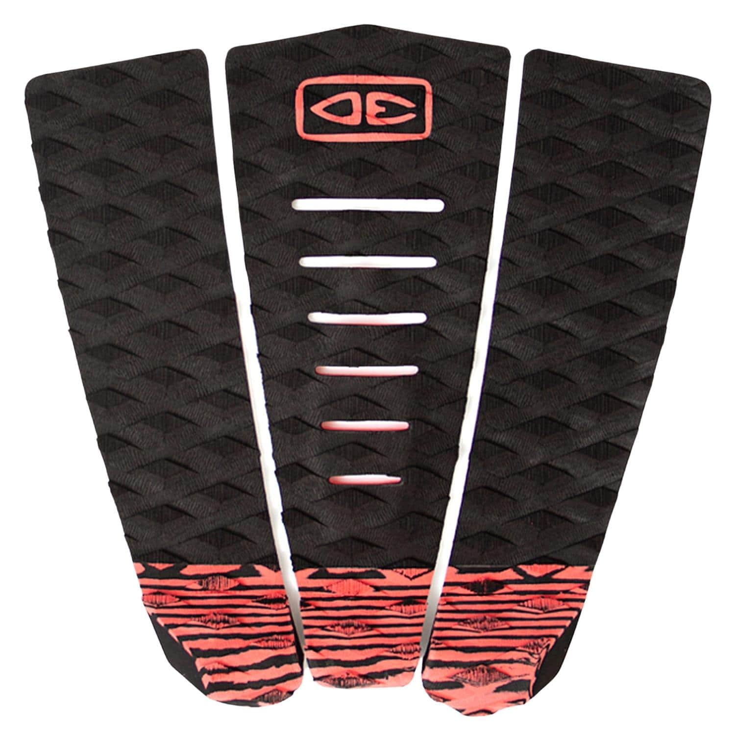 Ocean And Earth Simple Jack Surfboard Tail Pad - Black/Coral