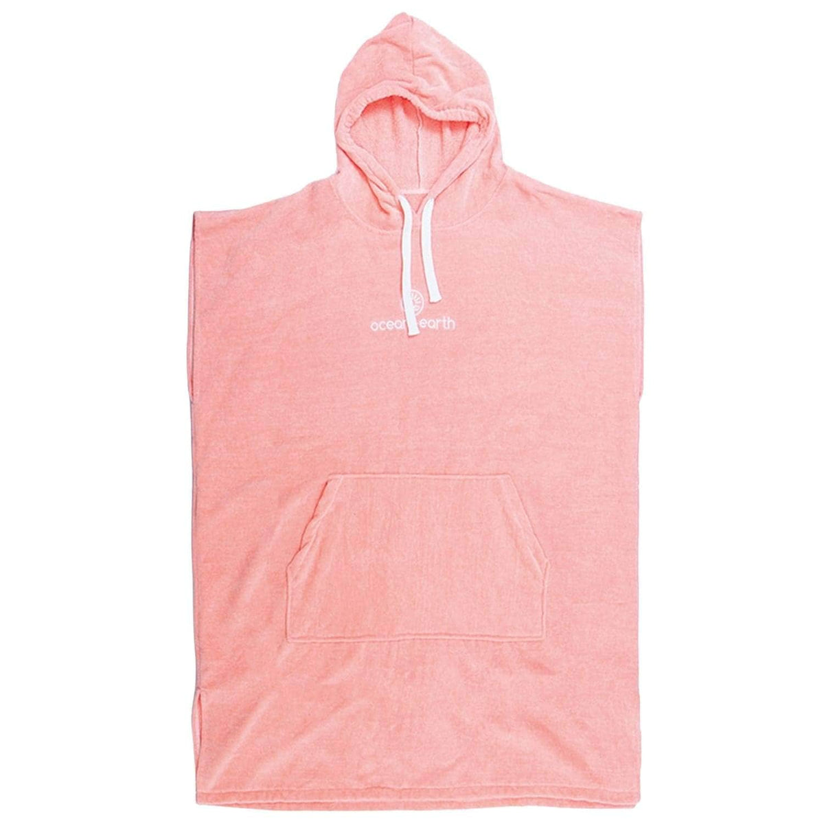 Ocean and Earth Ladies Hooded Poncho Changing Robe Towel - Shell Pink