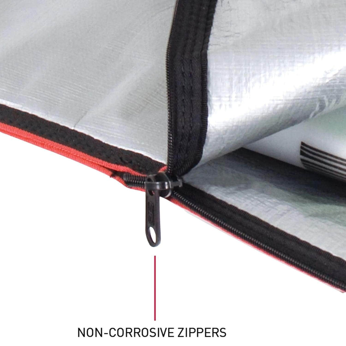 Ocean and Earth Barry Basic 6ft 4in Fish Board Cover 2021 Silver Red - Surfboard Day Runner Bag/Cover by Ocean and Earth 6ft 4in