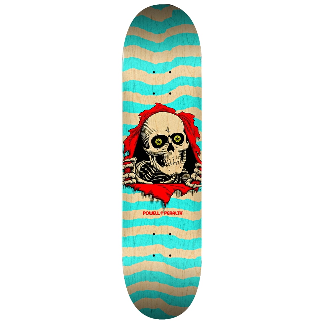 Powell Peralta 8.0" Ripper Shape 242 Skate Deck - Natural Turquoise