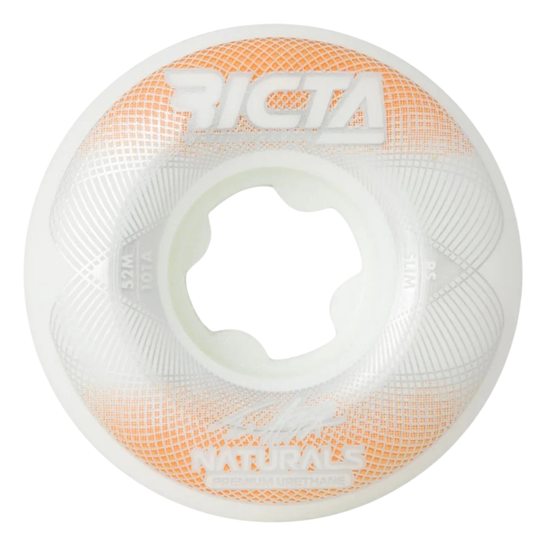 Ricta 52mm Tom Asta Geo Natural Slim 101A Skateboard Wheels - White/Brown - Skateboard Wheels by Ricta 52mm
