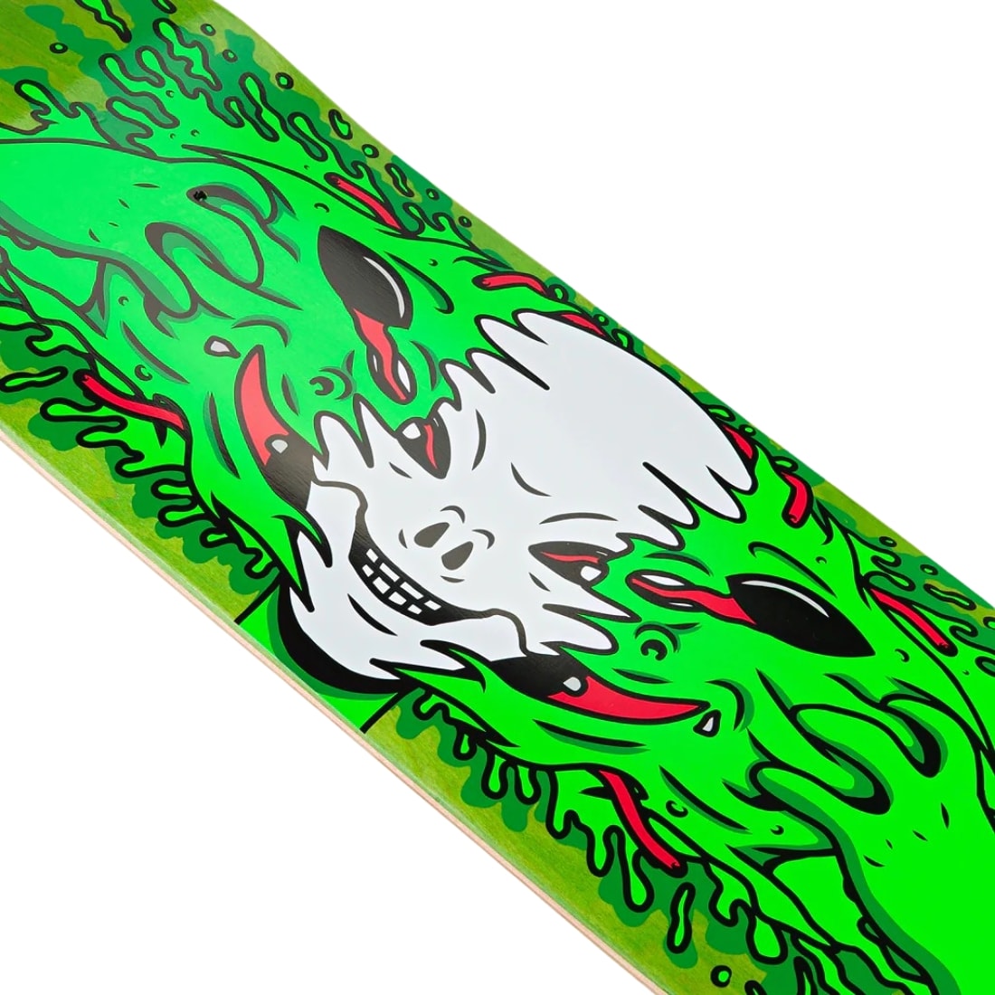 Ripndip Skull Face Alien Skate Deck 8.25&quot; - Green - Skateboard Deck by RIPNDIP 8.25 inch