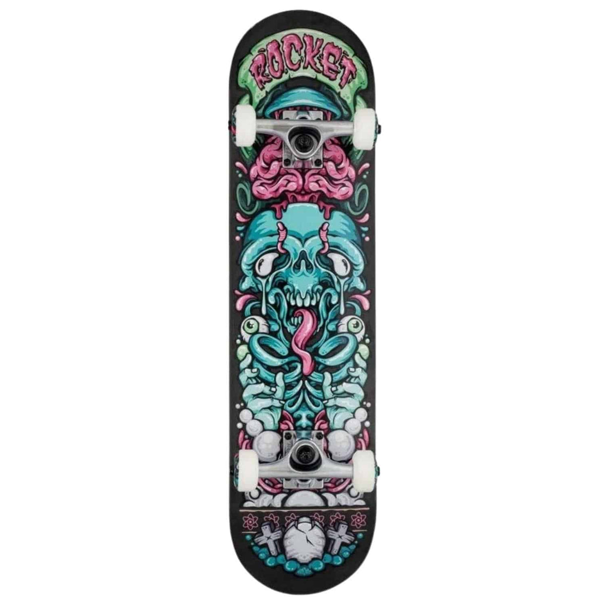 Rocket Skateboards Pile Up Series Complete Skateboard Bones 7.75in - Complete Skateboard by Rocket Skateboards 7.75 inch