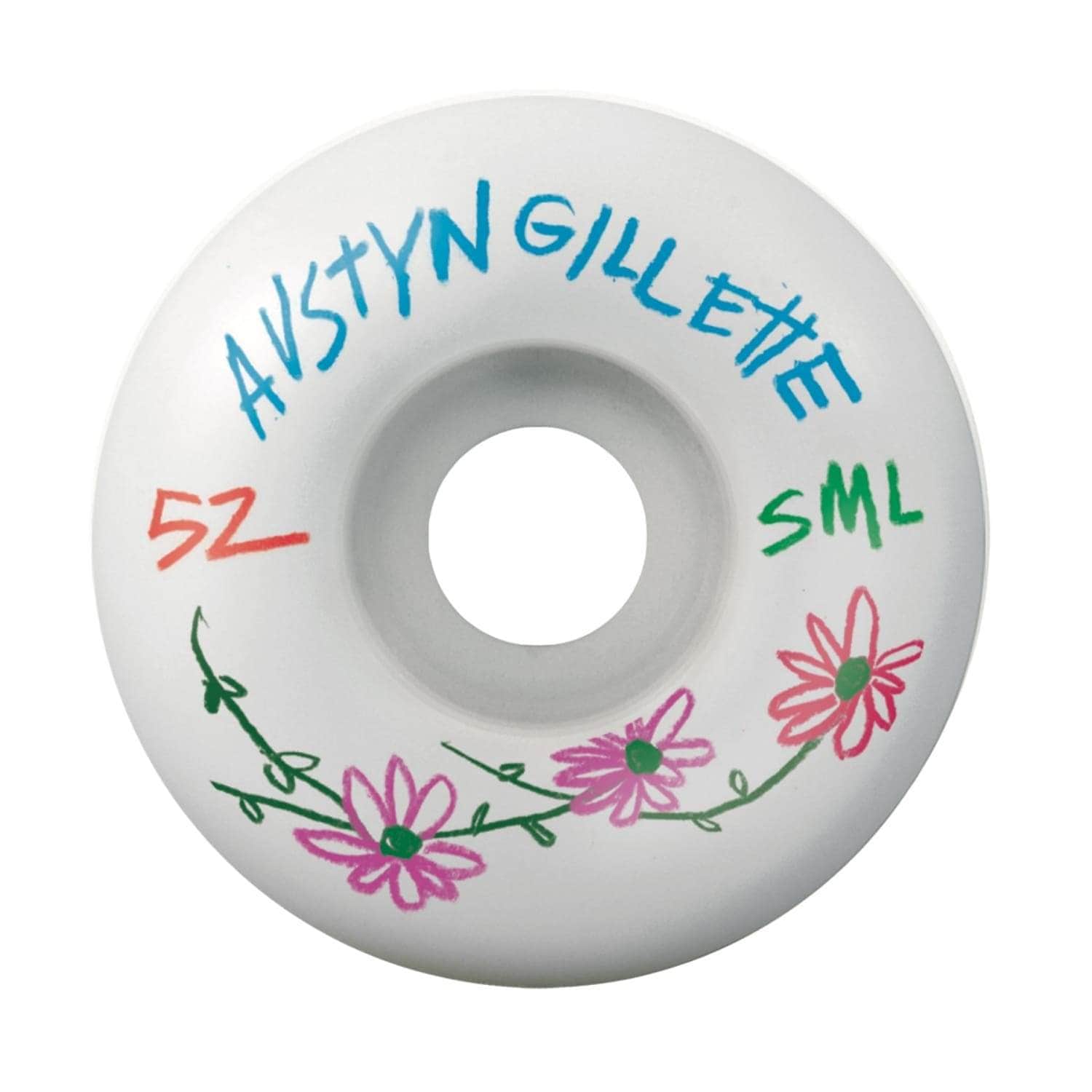 SML Wheels Gillette Pencil Pushers Skateboard Wheels White - Skateboard Wheels by SML Wheels 52mm