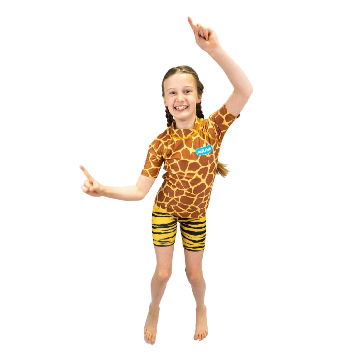 Saltskin Kids Rash Sun Vest - Giraffe - Kids UV Rash Vest by Saltskin