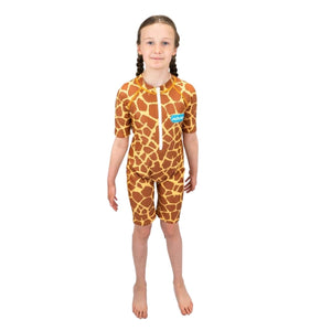 Saltskin Kids UV Shorty Sun Suit Giraffe - Kids UV Rash Vest by Saltskin