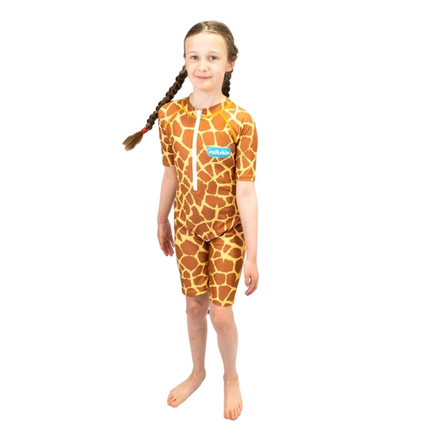 Saltskin Kids UV Shorty Sun Suit Giraffe - Kids UV Rash Vest by Saltskin