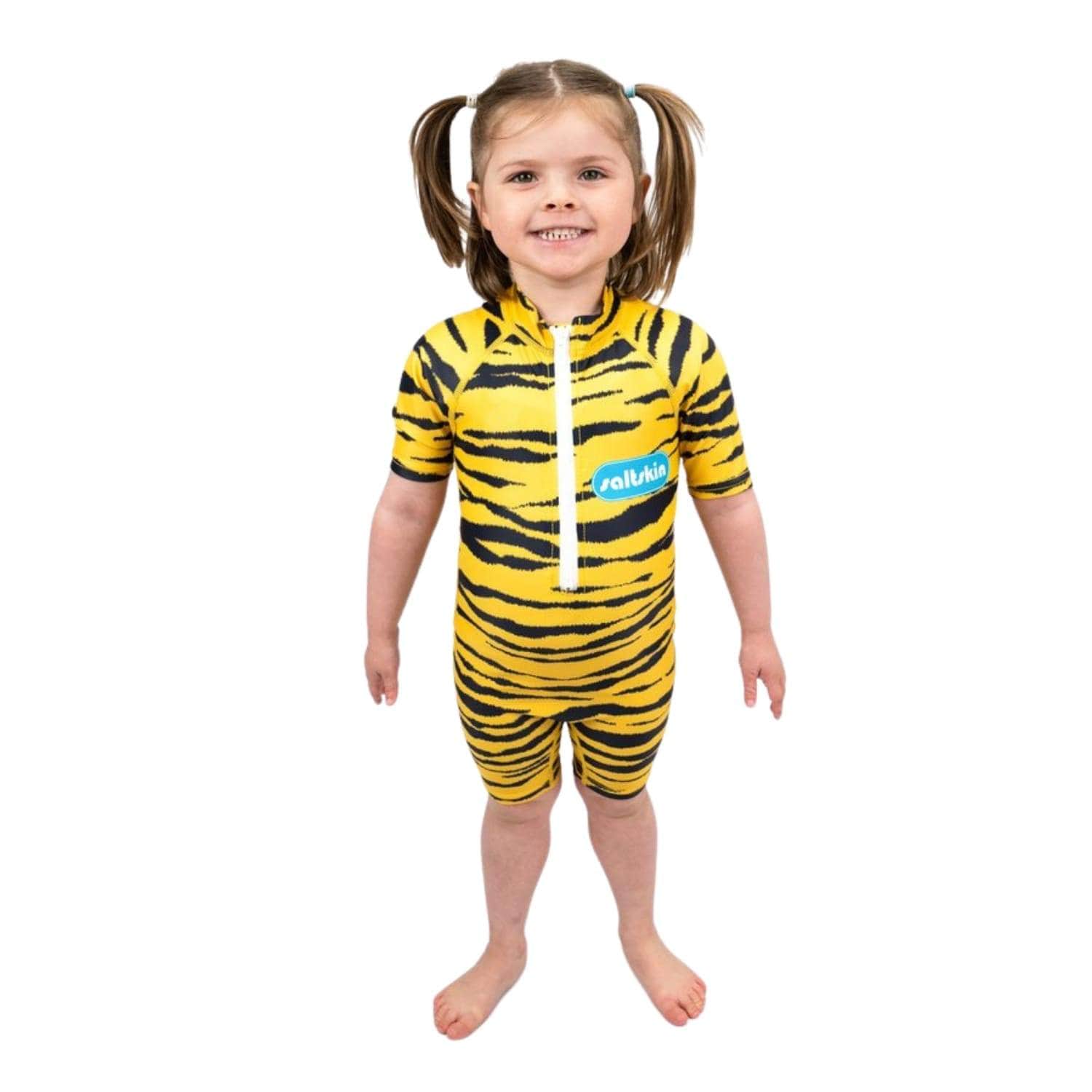 Saltskin Kids UV Shorty Sun Suit Tiger - Kids UV Rash Vest by Saltskin