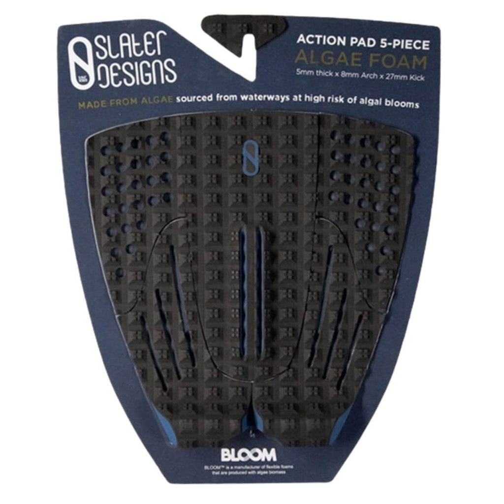 5 Piece Action Pad Surfboard Traction Black Blue