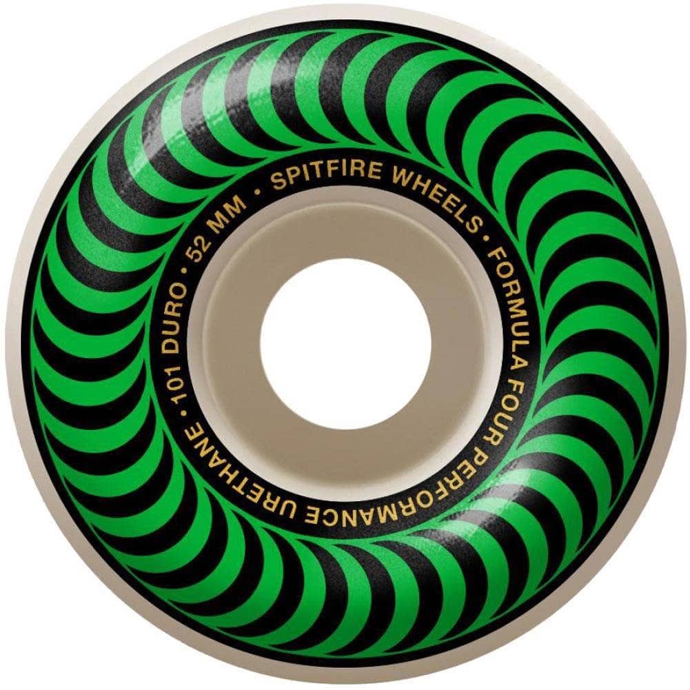 Spitfire Formula Four 52mm Classics 101duro Skateboard Wheels Green 52mm