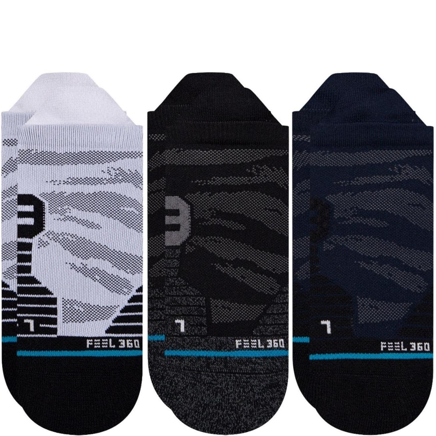 Stance Camo Mesh Tab Performance Ankle Socks - Multi (3 Pack) - Unisex Running/Training Socks by Stance