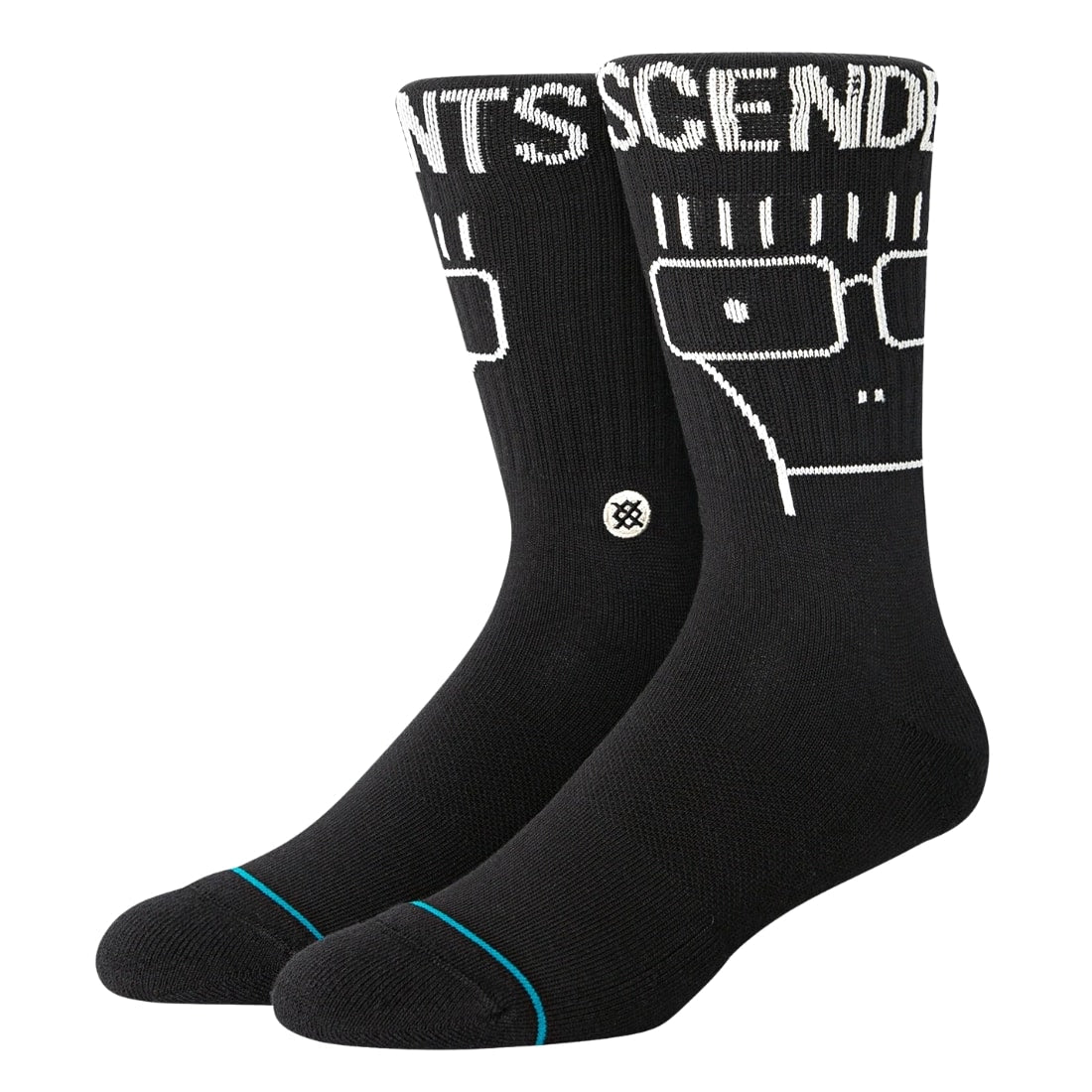 Stance Descendents Crew Socks - Washed Black - Unisex Crew Length Socks by Stance